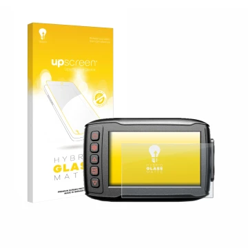 Vorderseite einer Produktverpackung mit dem Markenlogo upscreen. Daneben ist das Gerät Blueskysea DV999 mit dem zugehörigen Di