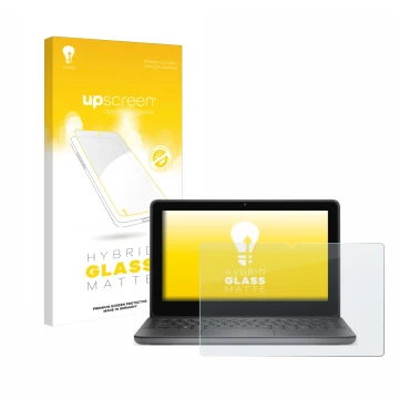 Vorderseite einer Produktverpackung mit dem Markenlogo upscreen. Daneben ist das Gerät Dell Latitude 3140 2-in-1 mit dem zugeh