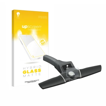 Vorderseite einer Produktverpackung mit dem Markenlogo upscreen. Daneben ist das Gerät Motocaddy S1 DHC Electric Trolley mit d