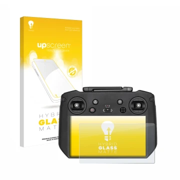 Vorderseite einer Produktverpackung mit dem Markenlogo upscreen. Daneben ist das Gerät DJI Mavic 3 RC Pro mit dem zugehörigen 