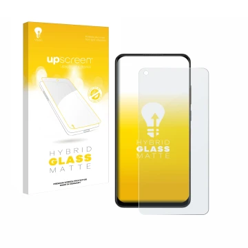 Vorderseite einer Produktverpackung mit dem Markenlogo upscreen. Daneben ist das Gerät Oppo A78 4G mit dem zugehörigen Display