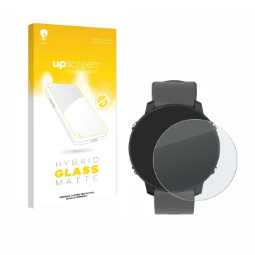 Vorderseite einer Produktverpackung mit dem Markenlogo upscreen. Daneben ist das Gerät Shot Scope G5 GPS Watch mit dem zugehör
