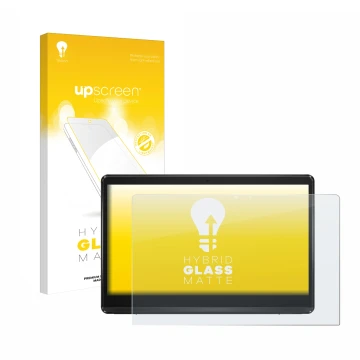 Vorderseite einer Produktverpackung mit dem Markenlogo upscreen. Daneben ist das Gerät ASUS ExpertCenter E1 AIO E1600 mit dem 