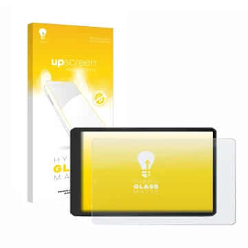 Vorderseite einer Produktverpackung mit dem Markenlogo upscreen. Daneben ist das Gerät Garmin Camper 1095 mit dem zugehörigen 