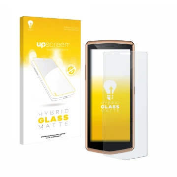 Vorderseite einer Produktverpackung mit dem Markenlogo upscreen. Daneben ist das Gerät Cubot Pocket 3 mit dem zugehörigen Disp