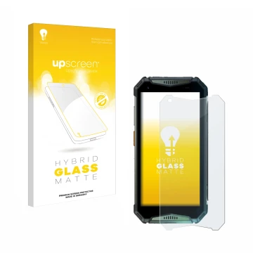 Vorderseite einer Produktverpackung mit dem Markenlogo upscreen. Daneben ist das Gerät Ulefone Armor 20WT mit dem zugehörigen 