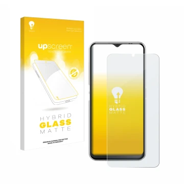 Vorderseite einer Produktverpackung mit dem Markenlogo upscreen. Daneben ist das Gerät Emporia Smart 6 mit dem zugehörigen Dis