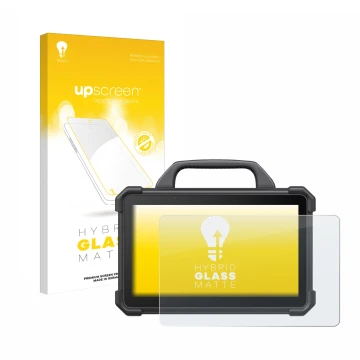 Vorderseite einer Produktverpackung mit dem Markenlogo upscreen. Daneben ist das Gerät Launch X-431 Tab VII (Tab 7) Elite mit 