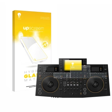 Vorderseite einer Produktverpackung mit dem Markenlogo upscreen. Daneben ist das Gerät Pioneer OPUS-QUAD mit dem zugehörigen D