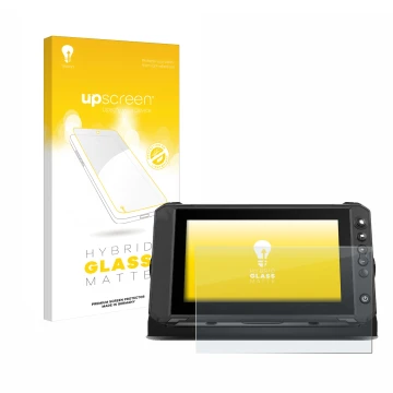 Vorderseite einer Produktverpackung mit dem Markenlogo upscreen. Daneben ist das Gerät Lowrance Elite FS 9 mit dem zugehörigen