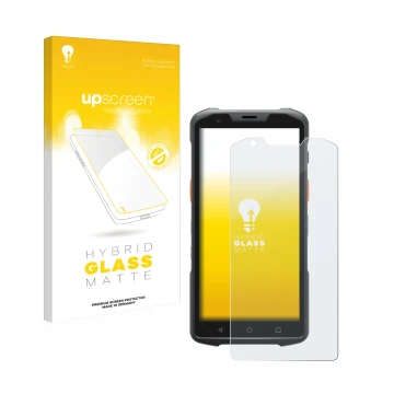 Vorderseite einer Produktverpackung mit dem Markenlogo upscreen. Daneben ist das Gerät Sunmi L2H mit dem zugehörigen Displaysc