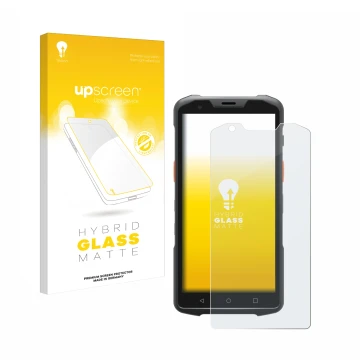 Vorderseite einer Produktverpackung mit dem Markenlogo upscreen. Daneben ist das Gerät Sunmi L2s mit dem zugehörigen Displaysc