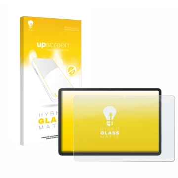 Vorderseite einer Produktverpackung mit dem Markenlogo upscreen. Daneben ist das Gerät Huawei MatePad 11.5