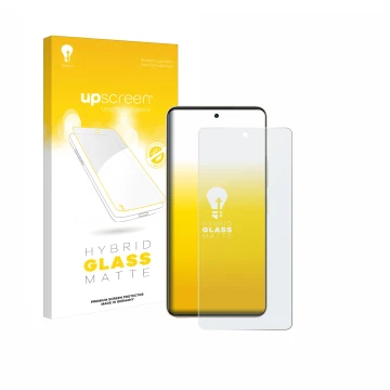 Vorderseite einer Produktverpackung mit dem Markenlogo upscreen. Daneben ist das Gerät Vivo Y36 mit dem zugehörigen Displaysch