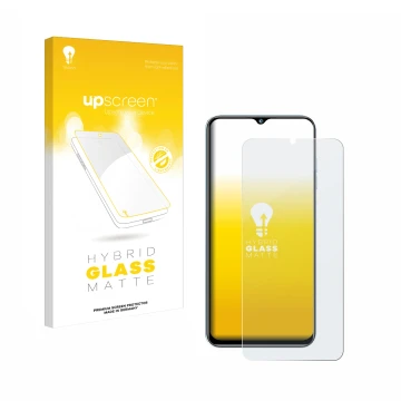 Vorderseite einer Produktverpackung mit dem Markenlogo upscreen. Daneben ist das Gerät Oukitel C36 (2023) mit dem zugehörigen 