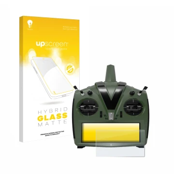 Vorderseite einer Produktverpackung mit dem Markenlogo upscreen. Daneben ist das Gerät VBar Control Evo mit dem zugehörigen Di