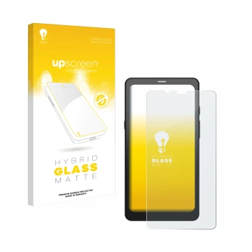 Vorderseite einer Produktverpackung mit dem Markenlogo upscreen. Daneben ist das Gerät Boox Palma mit dem zugehörigen Displays