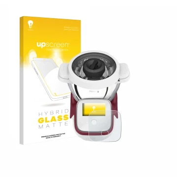 Vorderseite einer Produktverpackung mit dem Markenlogo upscreen. Daneben ist das Gerät Moulinex i-Companion Touch XL mit dem z