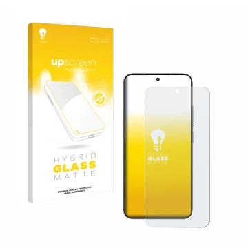 Vorderseite einer Produktverpackung mit dem Markenlogo upscreen. Daneben ist das Gerät Xiaomi 14 mit dem zugehörigen Displaysc