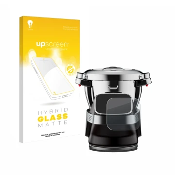 Vorderseite einer Produktverpackung mit dem Markenlogo upscreen. Daneben ist das Gerät WMF Avantgarde mit dem zugehörigen Disp