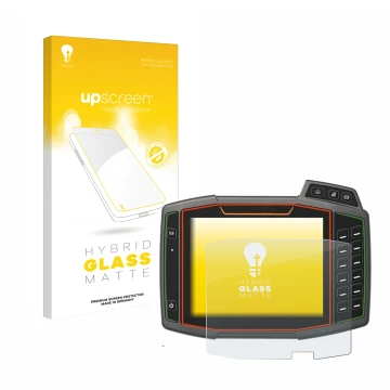 Vorderseite einer Produktverpackung mit dem Markenlogo upscreen. Daneben ist das Gerät Amazone AmaTron 4 mit dem zugehörigen D