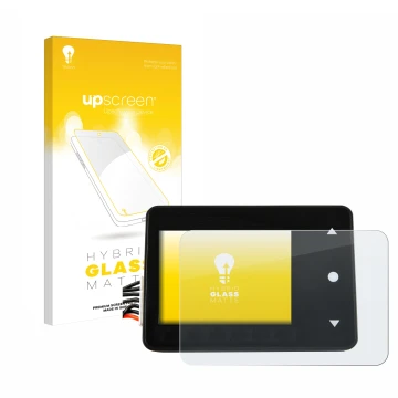 Vorderseite einer Produktverpackung mit dem Markenlogo upscreen. Daneben ist das Gerät Spektrum Smart Technology XBC100 mit de