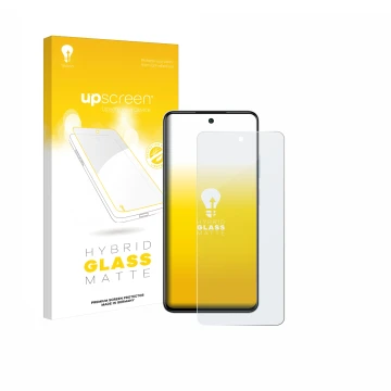 Vorderseite einer Produktverpackung mit dem Markenlogo upscreen. Daneben ist das Gerät Infinix Smart 8 mit dem zugehörigen Dis