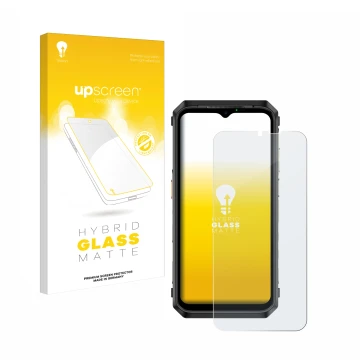 Vorderseite einer Produktverpackung mit dem Markenlogo upscreen. Daneben ist das Gerät Ulefone Power Armor 18T Ultra mit dem z