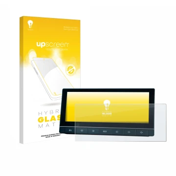 Vorderseite einer Produktverpackung mit dem Markenlogo upscreen. Daneben ist das Gerät MG 5 IPS-HD 10.25
