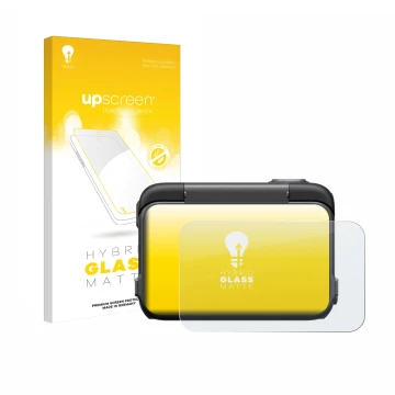 Vorderseite einer Produktverpackung mit dem Markenlogo upscreen. Daneben ist das Gerät Insta360 Ace Pro mit dem zugehörigen Di