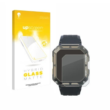 Vorderseite einer Produktverpackung mit dem Markenlogo upscreen. Daneben ist das Gerät Blackview C20Pro 1.83