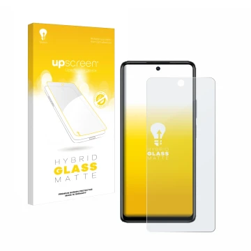 Vorderseite einer Produktverpackung mit dem Markenlogo upscreen. Daneben ist das Gerät Infinix Hot 40 Pro mit dem zugehörigen 