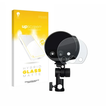 Vorderseite einer Produktverpackung mit dem Markenlogo upscreen. Daneben ist das Gerät Profoto B10X mit dem zugehörigen Displa