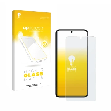 Vorderseite einer Produktverpackung mit dem Markenlogo upscreen. Daneben ist das Gerät Xiaomi Redmi Note 13 Pro 4G mit dem zug
