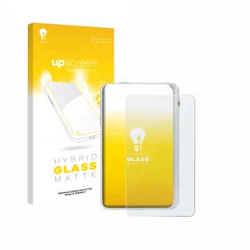 Vorderseite einer Produktverpackung mit dem Markenlogo upscreen. Daneben ist das Gerät Timekettle Fluentalk T1 Mini mit dem zu