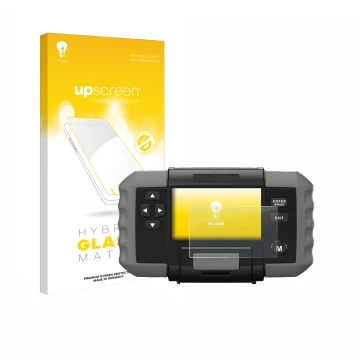 Vorderseite einer Produktverpackung mit dem Markenlogo upscreen. Daneben ist das Gerät Topdon BT 600 mit dem zugehörigen Displ