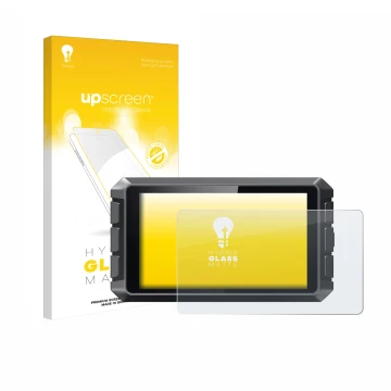 Vorderseite einer Produktverpackung mit dem Markenlogo upscreen. Daneben ist das Gerät Creality Sonic Pad mit dem zugehörigen 