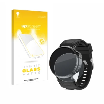Vorderseite einer Produktverpackung mit dem Markenlogo upscreen. Daneben ist das Gerät AMZSA GT88 mit dem zugehörigen Displays