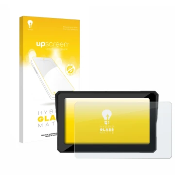 Vorderseite einer Produktverpackung mit dem Markenlogo upscreen. Daneben ist das Gerät Carpuride W702 7