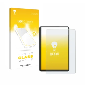 Vorderseite einer Produktverpackung mit dem Markenlogo upscreen. Daneben ist das Gerät Honor Pad 9 mit dem zugehörigen Display