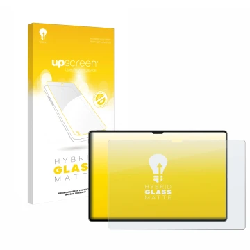 Vorderseite einer Produktverpackung mit dem Markenlogo upscreen. Daneben ist das Gerät Huawei MatePad Pro 13.2