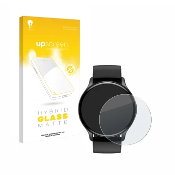 Vorderseite einer Produktverpackung mit dem Markenlogo upscreen. Daneben ist das Gerät Sross Smartwatch 1.43