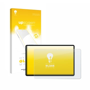 Vorderseite einer Produktverpackung mit dem Markenlogo upscreen. Daneben ist das Gerät Teclast P50 mit dem zugehörigen Display