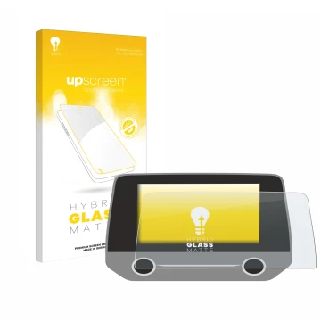 Vorderseite einer Produktverpackung mit dem Markenlogo upscreen. Daneben ist das Gerät Ford Focus MK4 Sync 3 mit dem zugehörig