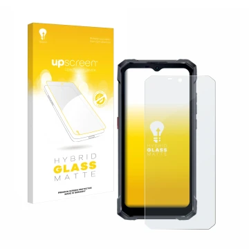 Vorderseite einer Produktverpackung mit dem Markenlogo upscreen. Daneben ist das Gerät Hotwav W11 mit dem zugehörigen Displays