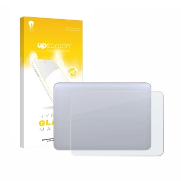 Vorderseite einer Produktverpackung mit dem Markenlogo upscreen. Daneben ist das Gerät Apple Magic 3 (Touch Trackpad) mit dem 
