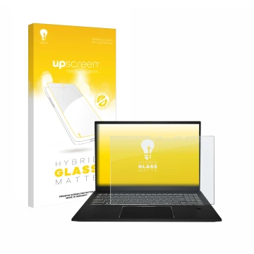 Vorderseite einer Produktverpackung mit dem Markenlogo upscreen. Daneben ist das Gerät MSI Summit E16 AI Studio mit dem zugehö