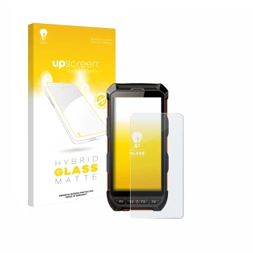 Vorderseite einer Produktverpackung mit dem Markenlogo upscreen. Daneben ist das Gerät iDTronic C9 RED mit dem zugehörigen Dis