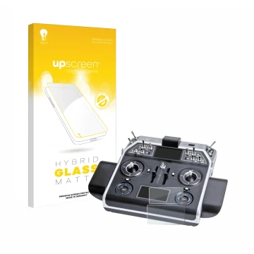 Vorderseite einer Produktverpackung mit dem Markenlogo upscreen. Daneben ist das Gerät Graupner MC-28 mit dem zugehörigen Disp