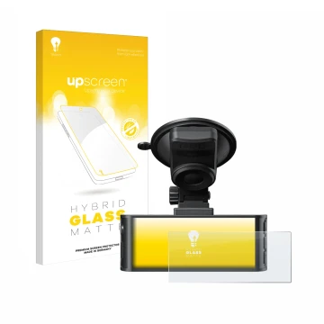 Vorderseite einer Produktverpackung mit dem Markenlogo upscreen. Daneben ist das Gerät Redtiger F7NS 4K mit dem zugehörigen Di